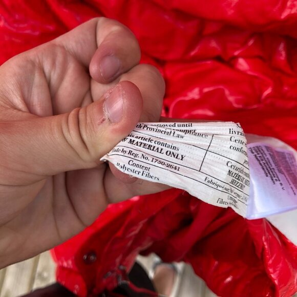 2018 Calvin Klein Polyester Bubble Jacket Large Red - Picture 5 of 9